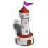Rpg map symbols round tower with flag.png